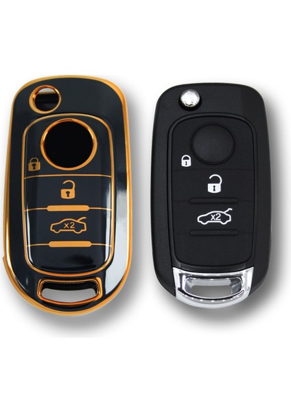 Fiat Egea Tpu Malzeme Siyah Silikon Anahtar Kılıfı modelleri