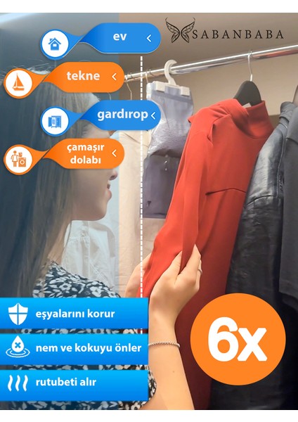 6 Adet Nemson Nem Alıcı Askılı
