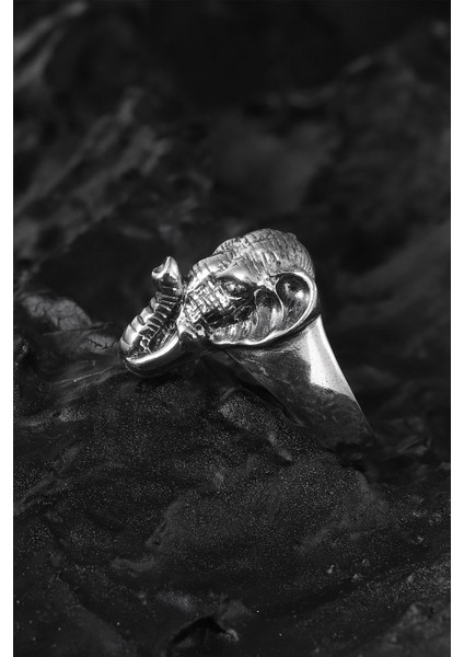 925 Ayar Gümüş Fil Motifli Yüzük