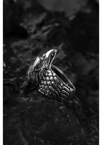 925 Ayar Gümüş Kartal Motifli Yüzük