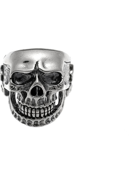 925 Ayar Gümüş Kuru Kafa Motifli Yüzük fiyatları