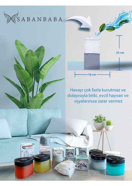 6 Adet Nemson Nem Alıcı Askılı