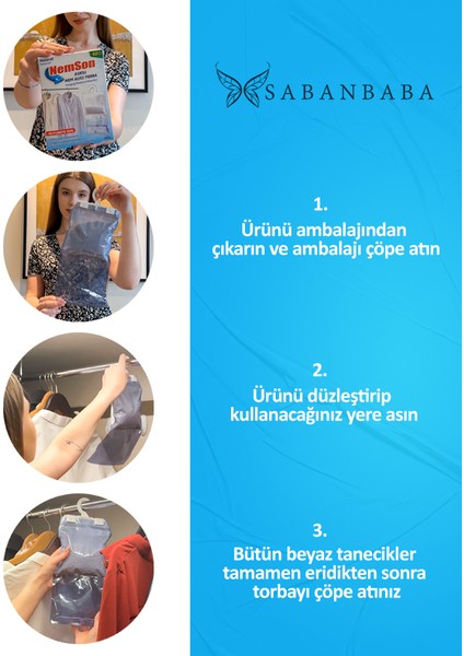 6 Adet Nemson Nem Alıcı Askılı