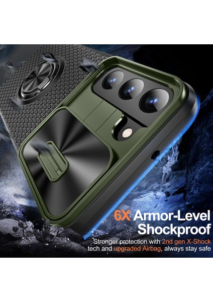 Samsung Galaxy S22 5g Pc+Tpu Kickstand Case Slayt Kamera Lens Koruyucu ile Telefon Kılıfı (Yurt Dışından) fiyatları