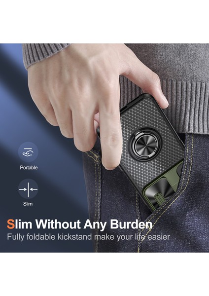 Samsung Galaxy S22 5g Pc+Tpu Kickstand Case Slayt Kamera Lens Koruyucu ile Telefon Kılıfı (Yurt Dışından) fırsatları