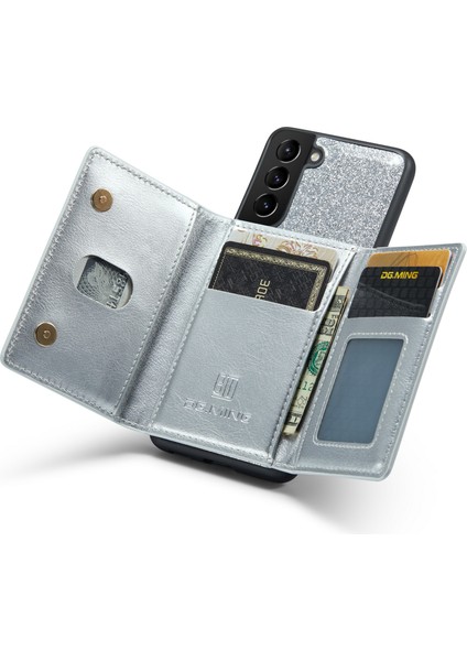 Samsung Galaxy S22 Plus 5g Glitter Bling Pu Deri Deri Manyetik Çıkarılabilir Kapak Pc+Tpu Kickstand Zipper Cep Cüzdan Telefon Kılıfı (Yurt Dışından) fiyatları