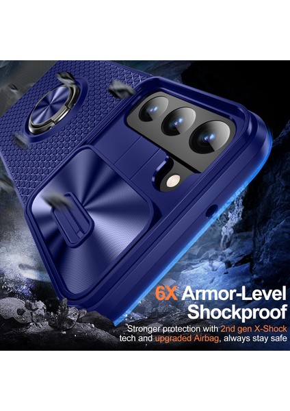 Samsung Galaxy S22 5g Pc+Tpu Kickstand Case Slayt Kamera Lens Koruyucu ile Telefon Kılıfı (Yurt Dışından) fiyatları