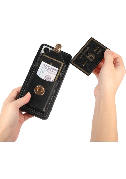 Samsung Galaxy S22 Ultra 5g Kart Tutucu Kickstand Pu Deri+Tpu Kılıfı Omuz Kayışı ile Telefon Kapağı (Yurt Dışından) fiyatları