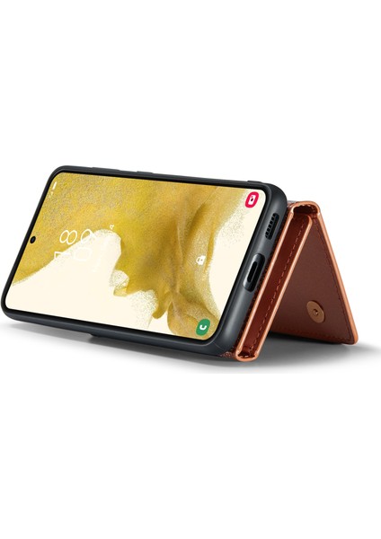 Samsung Galaxy S22 5g Işıltılı Pu Deri Kaplı Pc+Tpu Cüzdan Kasası Manyetik Çıkarılabilir Kickstand Fermuar Cep Telefonu Kapağı (Yurt Dışından) fırsatları