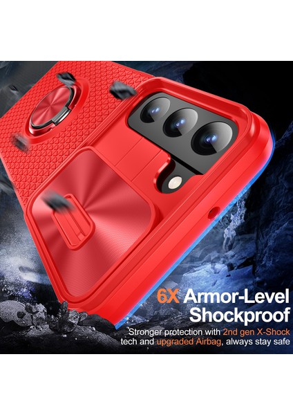 Samsung Galaxy S22 5g Pc+Tpu Kickstand Case Slayt Kamera Lens Koruyucu ile Telefon Kılıfı (Yurt Dışından) fiyatları