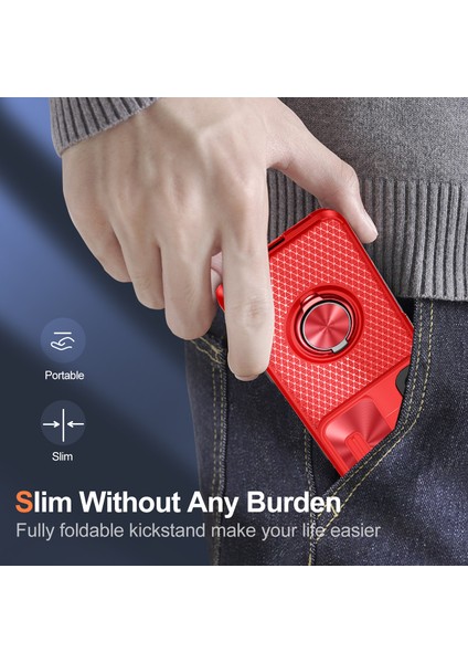 Samsung Galaxy S22 5g Pc+Tpu Kickstand Case Slayt Kamera Lens Koruyucu ile Telefon Kılıfı (Yurt Dışından) fırsatları