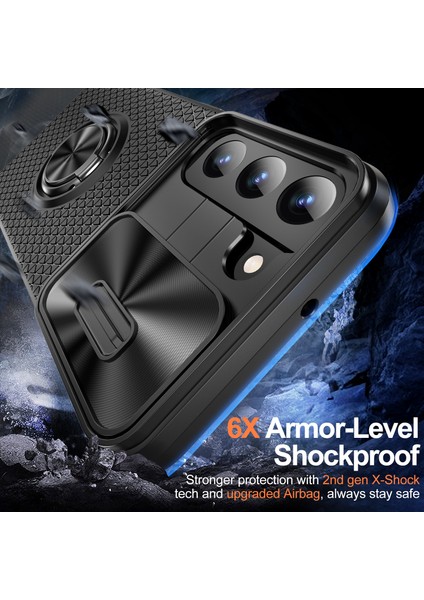 Samsung Galaxy S22 5g Pc+Tpu Kickstand Case Slayt Kamera Lens Koruyucu ile Telefon Kılıfı (Yurt Dışından) fiyatları