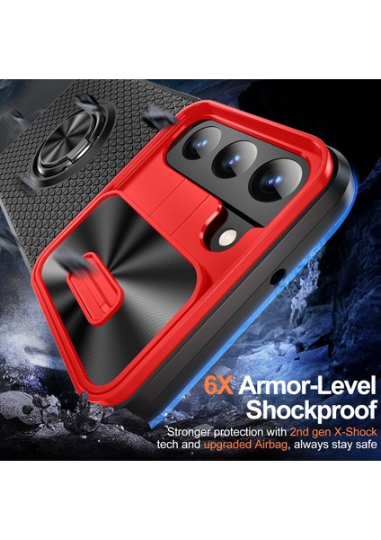 Samsung Galaxy S22 5g Pc+Tpu Kickstand Case Slayt Kamera Lens Koruyucu ile Telefon Kılıfı (Yurt Dışından) fiyatları
