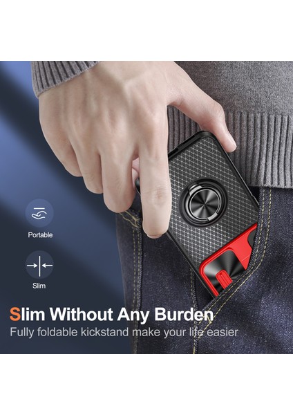 Samsung Galaxy S22 5g Pc+Tpu Kickstand Case Slayt Kamera Lens Koruyucu ile Telefon Kılıfı (Yurt Dışından) fırsatları