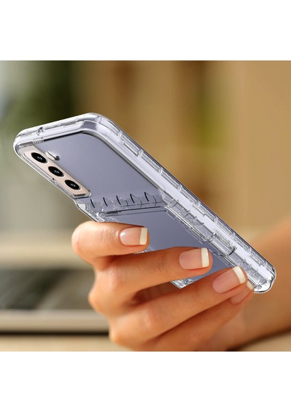 Samsung Galaxy S22 5g Kart Tutucu Kickstand Case Kalınlaştırılmış Pc + Tpu Telefon Kapağı Ayna (Yurt Dışından) indirimleri