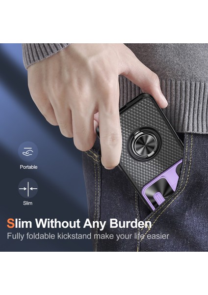 Samsung Galaxy S22 5g Pc+Tpu Kickstand Case Slayt Kamera Lens Koruyucu ile Telefon Kılıfı (Yurt Dışından) fırsatları