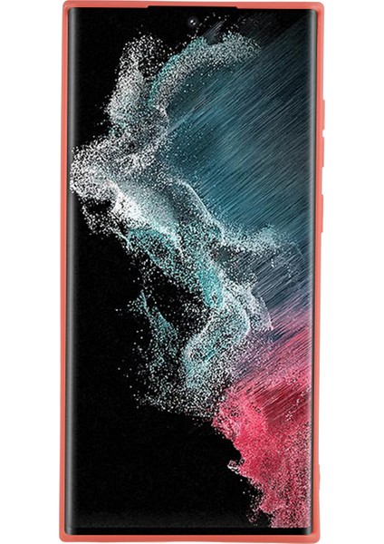 Samsung Galaxy S22 Ultra 5g Düz Kenar Tpu Kapak Lens Hassas Kesim Şeker Renkli Telefon Kılıfı (Yurt Dışından)