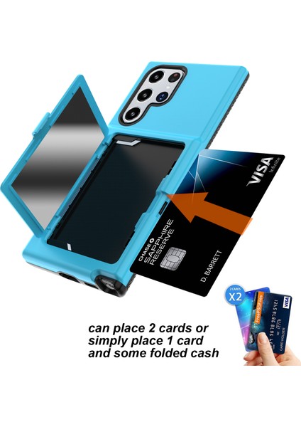 Samsung Galaxy S22 Ultra 5g Kickstand Pc + Tpu Kapak Ile Telefon Kavramı, Kart Tutucu (Yurt Dışından)
