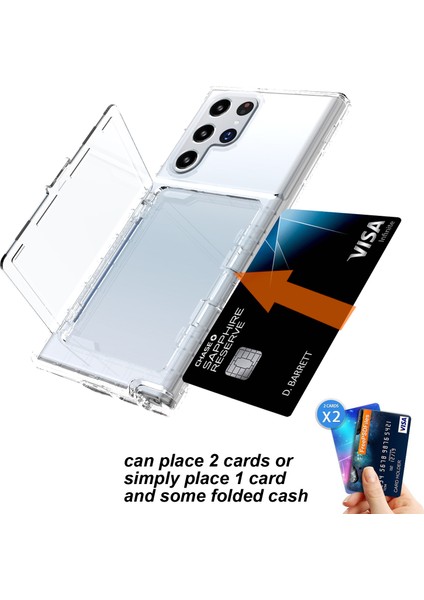 Samsung Galaxy S22 Ultra 5g Kickstand Pc + Tpu Kapak Ile Telefon Kavramı, Kart Tutucu (Yurt Dışından)
