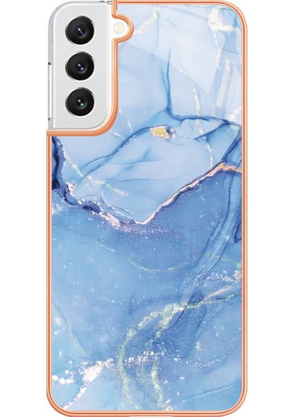 Samsung Galaxy S22 5g Elektrokaplama Çerçevesi Tpu Kapak 2.0mm Imd Mermer Desen Anti-Çizelge Cep Telefonu Kılıfı (Yurt Dışından) fiyatları