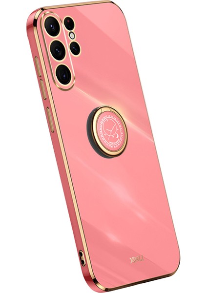 Samsung Galaxy S22 Ultra 5g Telefon Geri Kapağı, Ring Kickstand Tpu Elektrokaplama Damla Geçirmez Telefon Kılıfı (Yurt Dışından)