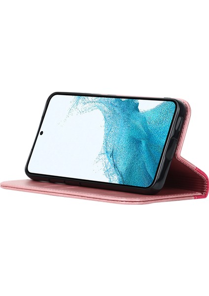 Samsung Galaxy S22 5g Pu Deri Telefon Kılıfı Iki Renk Ekleme Cüzdan Telefon Stand Kapağı (Yurt Dışından) modelleri