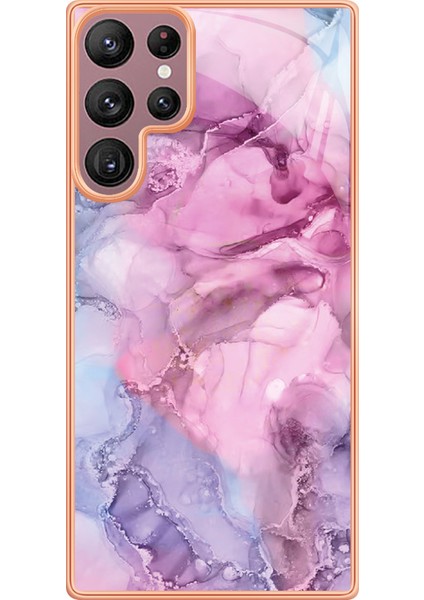 Samsung Galaxy S22 Ultra 5g Tpu Telefon Kılıfı 2.0mm Elektrapılaşma Mermer Deseni Imd Koruyucu Arka Kapak (Yurt Dışından) fiyatları