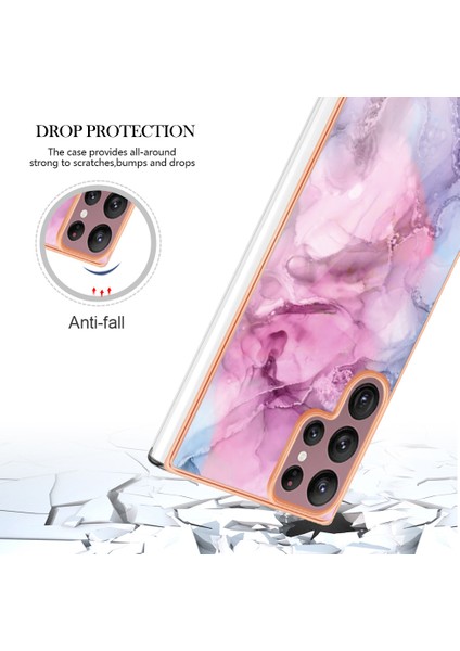 Samsung Galaxy S22 Ultra 5g Tpu Telefon Kılıfı 2.0mm Elektrapılaşma Mermer Deseni Imd Koruyucu Arka Kapak (Yurt Dışından) indirimleri