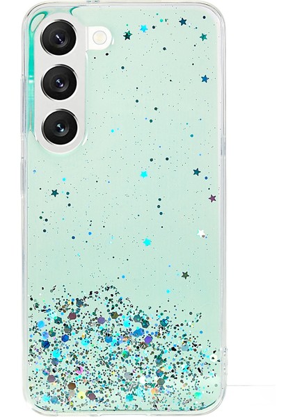 Samsung Galaxy S22 Plus 5g Starry Sky Sparkle Epoksi Telefon Kılıfı Şok Geçirmez Yumuşak Tpu Koruyucu Arka Kapak (Yurt Dışından)