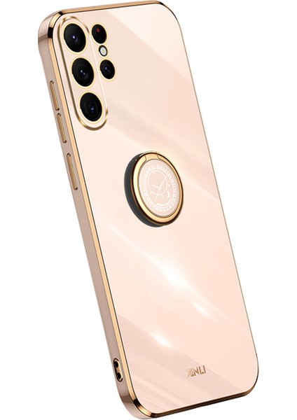 Samsung Galaxy S22 Ultra 5g Telefon Geri Kapağı, Ring Kickstand Tpu Elektrokaplama Damla Geçirmez Telefon Kılıfı (Yurt Dışından)