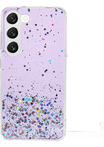 Samsung Galaxy S22 Plus 5g Starry Sky Sparkle Epoksi Telefon Kılıfı Şok Geçirmez Yumuşak Tpu Koruyucu Arka Kapak (Yurt Dışından)