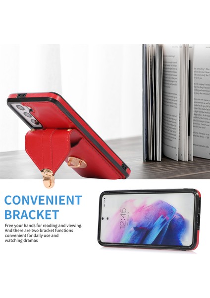 Samsung Galaxy S22 Plus 5g Kickstand Pu Deri+Tpu Telefon Kapağı Omuz Kayışı (Yurt Dışından) modelleri