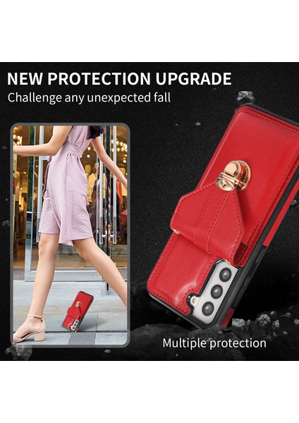Samsung Galaxy S22 Plus 5g Kickstand Pu Deri+Tpu Telefon Kapağı Omuz Kayışı (Yurt Dışından) indirimleri