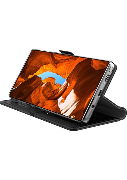 Samsung Galaxy S22 5g Anti-Çizelge Pu Deri Deri Flip Telefon Kılıf Kart Tutucu Stand Çift Manyetik Toka Telefon Kapağı Makyaj Aynalı (Yurt Dışından) fiyatları