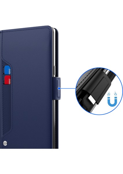 Samsung Galaxy S22 5g Anti-Çizelge Pu Deri Deri Flip Telefon Kılıf Kart Tutucu Stand Çift Manyetik Toka Telefon Kapağı Makyaj Aynalı (Yurt Dışından) indirimleri