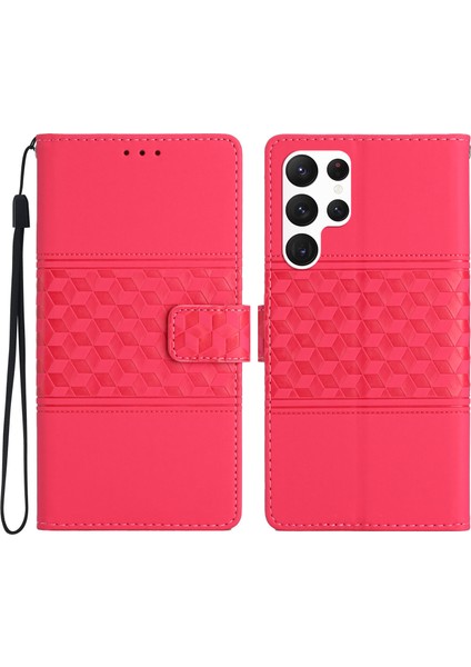Samsung Galaxy S22 Ultra 5g Cep Telefon Kılıf Cüzdanı, Deri Touch Hissed Retro Stand Deri Telefon Kapağı (Yurt Dışından)