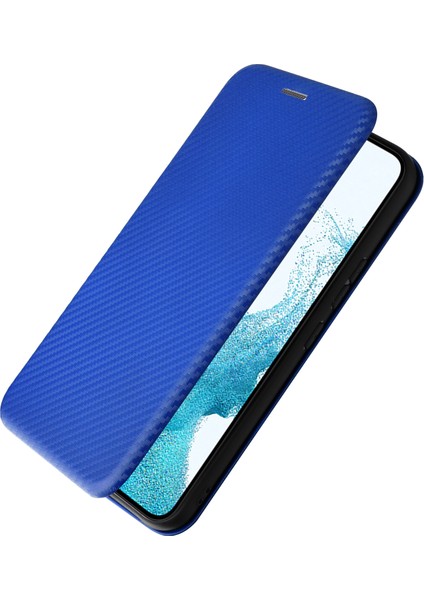 Samsung Galaxy M14 5g Deri Anti-Drop Kapak Karbon Fiber Doku Telefon Stand Stand Kart Tutucu (Yurt Dışından) modelleri