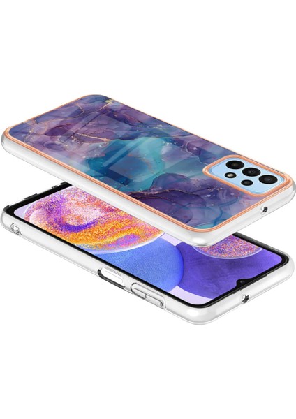 Samsung Galaxy A33 5g Imd Mermer Desen Şok Geçirmez Telefon Kasası Elektraplama Çerçevesi 2.0mm Yumuşak Tpu Kapağı (Yurt Dışından) modelleri