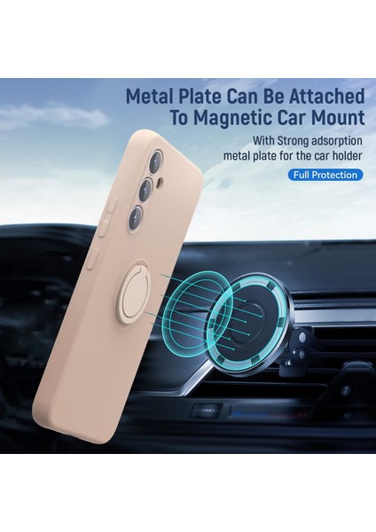 Galaxy A54 5g Kickstand Sıvı Silikon Telefon Kılıfı 2.5d Ark Kenar Temperli Cam Ekran Film (Yurt Dışından) fiyatları