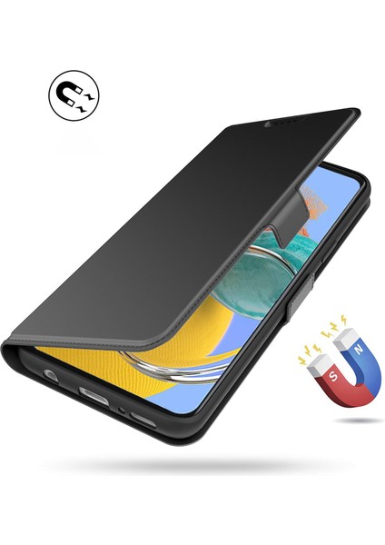 Samsung Galaxy M14 5g Stand Deri Telefon Kılıfı Tutucu Cep Telefonu Kapağı (Yurt Dışından)