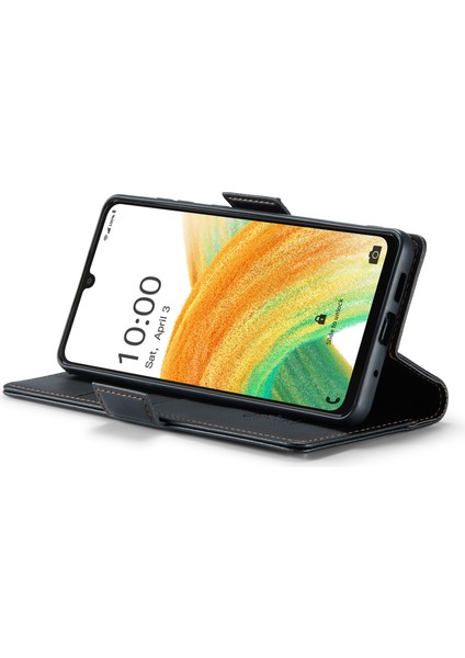 Samsung Galaxy A33 5g Pu Deri Cüzdan Telefon Kılıfı Standı Rfıd Blowantıon Litchi Doku Manyetik Kapak (Yurt Dışından)