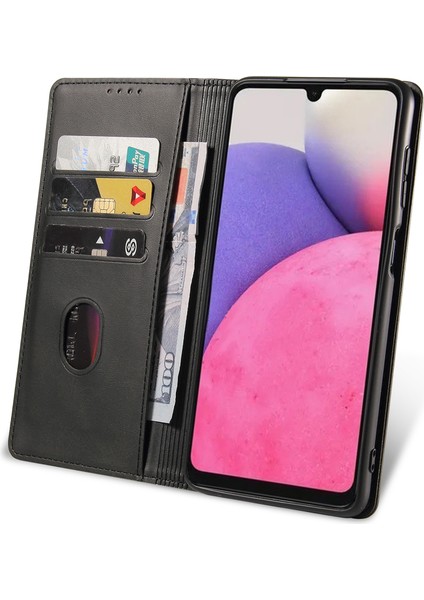 Samsung Galaxy A33 5g Pu Deri Anti-Fall Telefon Kılıfı, Cüzdan Stand Buzağı Dokusu Koruyucu Telefon Kapağı (Yurt Dışından)