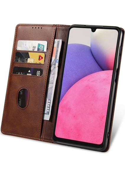Samsung Galaxy A33 5g Pu Deri Anti-Fall Telefon Kılıfı, Cüzdan Stand Buzağı Dokusu Koruyucu Telefon Kapağı (Yurt Dışından)