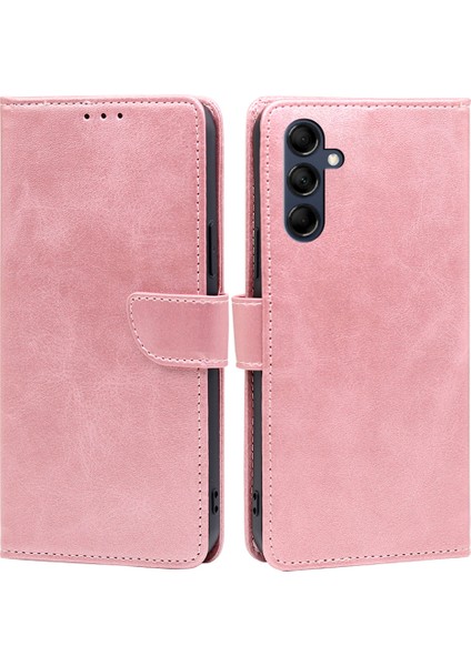 Cep Telefonu Folio Samsung Galaxy M14 5g Buzağı Dokusu Pu Deri Deri Flip Stand Cüzdan Kılıfı (Yurt Dışından)