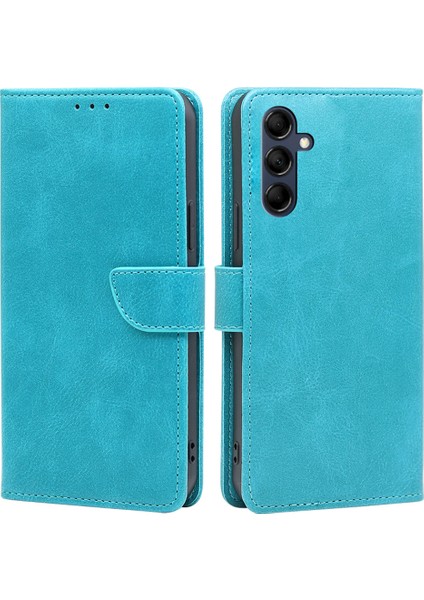 Cep Telefonu Folio Samsung Galaxy M14 5g Buzağı Dokusu Pu Deri Deri Flip Stand Cüzdan Kılıfı (Yurt Dışından)