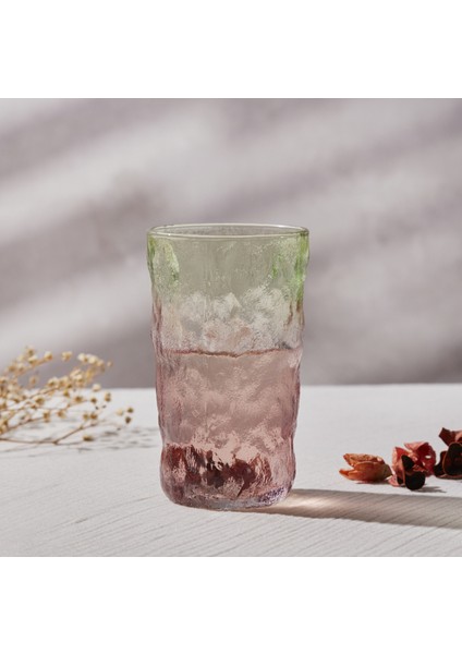 Glacier Tekli Meşrubat Bardağı Kırmızı Yeşil 383 ml