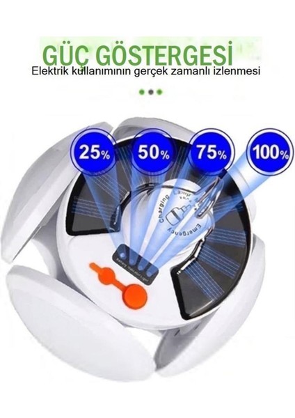 Top Solar Aydınlatma Kamp Çadır Lambası Şarjlı Ampül LED El Feneri Bahçe Aydınlatması Su Geçirmez