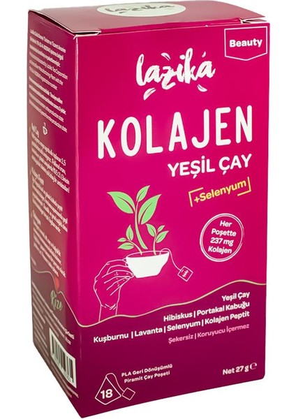 Kolajen Piramit Poşet Yeşil Çay 3 x 18 Poşet fiyatları