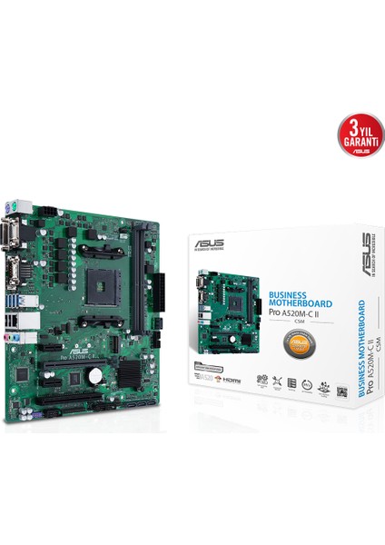 Pro A520M-C Iı/Csm Amd A520 Am4 DDR4 4600 Dp Hdmı Dvı Vga M2 Usb3.2 Com Pcı Tpm Matx (Pro A520M-C Iı/Csm) Anakart fiyatları