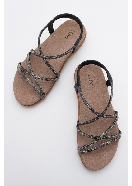 Ever Siyah Taşlı Kadın Sandalet fiyatları